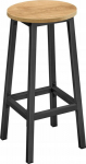 LEOBERT Bar stool - oak / black legs