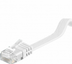 MicroConnect U/UTP CAT6 3M White Flat, Unshielded Network Cable