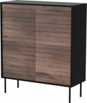Cama MEBLE Cama 4D CORTINA chest of drawers 102x40x118 black/walnut