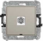Karlik MINI TV Single type antenna socket mechanism F (SAT) plated, without description field taupe 60MGFBO-1