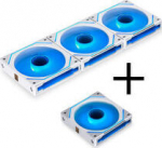 Lian Li UNI FAN SL-INF 120 ARGB Reverse Blade PWM L&uuml;fter, 3er Pack with. Controller - 120mm, wei&szlig; + 1x UNI FAN SL-INF 120 ARGB PWM L&uuml;fter, 120mm