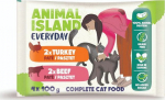 ANIMAL ISLAND Pate Beef / Turkey - wet cat food - 4x100g