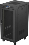 Lanberg Standing rack installation cabinet 19" 24U 600x800 black perforated door LCD ( Flat pack) V2