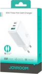 Joyroom JR-TG10 Travel Charger GaN Fast Charger C+C+U PD 65W with Type-C to Type-C Cable 1.2m / white