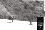 AENO Premium Eco Smart Heater, 700W, Tempered glass, Infrared+convection heating type, LED display, Plug type: Europe (E/F type), Antique Marble, Made in Poland, Limited edition