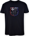 Roger's FC Barcelona Official T-Shirt &ndash; Black 'Eblack' Crest Print &ndash; Size L (5001CEB)