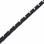 InLine Spiralband umbilical cord, schwarz - 10mm x 10m