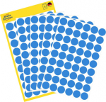 Adhesive label AVERY Zweckform Q12mm blue 270 pcs (3142)