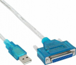Cable USB InLine USB-A - IEEE 1284 (LPT) 1.8 m Transparent (33397I)