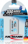Rechargeable Battery 6HR61 (E-Block, R22, 6R61, 6F22) 8.4V 300mAh Ni-Mh ANSMANN