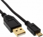 Cable USB InLine USB-A - 0.3 m Czarny (31703P)