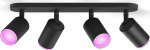 Philips Hue White and Color Ambiance Fugato smart spotlight, black, 4 x 4.2W, GU10
