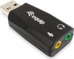 Equip Adapter USB-A-> 2x3.5mm St/Bu schwarz