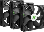 Inter-Tech fans 120*120*25 IPC Fan Set 3xL&uuml;fter 120mm schw