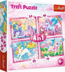 Trefl Puzzle 4w1 Unicorns and magic 34389 Trefl