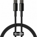 Cable USB Baseus USB-C - USB-C 1 m Czarny (CATWJ-01)