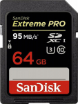 M&auml;lukaart Sandisk SD Ext HD Video 64GB (95 MB/s)