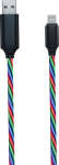 2GO USB Datenkabel "Tricolor" LED-Beleuchtung Lightning 1m