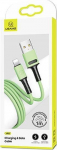 Cable USB Usams USB-A - Lightning 1 m Green (69867-MP)