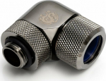 Bitspower Advanced Multi-Link Adapter Connection 90 Grad G1/4 Zoll AG auf 14mm AD Hardtube - drehbar, schwarz