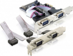 IO Delock PCIe 4x serial RS-232 LP with. Low-profile slot bracket