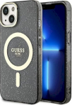 Guess GUHMP14MHCMCGK Hardcase Glitter Gold MagSafe for iPhone 14 Plus / 15 Plus 6.7" / black