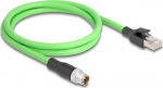 Delock Netzwerkkabel - 8 pin M12-X (M) zu 8 pin M12-X (M)