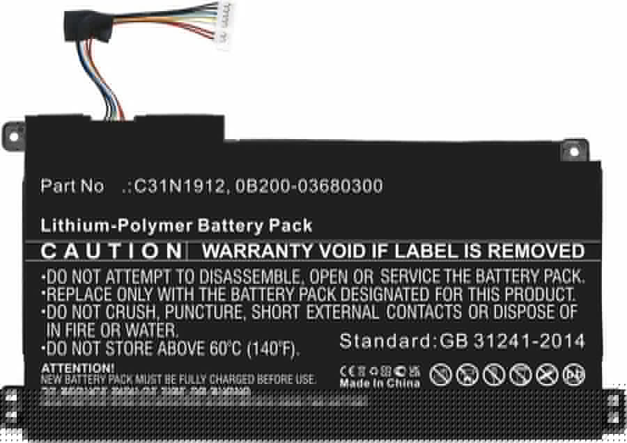 CoreParts Laptop Battery for Asus, 41.04Wh 11.4V 3600mAh Battery
