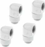 Alphacool Eiszapfen L-Rotatable connector G1/4 AG auf G1/4 IG - 4 Piece of white