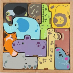 Trefl Wooden puzzle Zoo crew animals