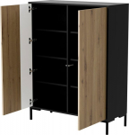 Cama MEBLE Cama MERCI chest of drawers 100 x 40 x 129 cm black/artisan oak