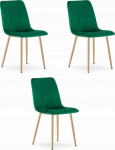 Leobert Krzesło LAVA - dark green velvet / wood color legs x 3