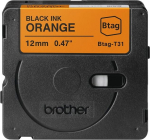 Brother BTAG-T31 | Black on Orange | Btag