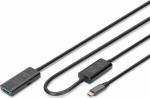DIGITUS Verl&auml;ngerungskabel USB-C->USB-A St./Bu. 10G 10.00m