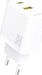 Fast AC charger 25W USB-A USB-C - White DUDAO