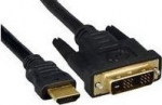 MicroConnect HDMI 19 - DVI-D 18+1 1m M-M, Resolution : HDTV up to