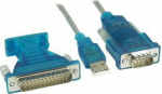 Cable USB InLine USB-A - DB-9 1.8 m Transparent (33396)