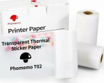 Phomemo Adhesive Paper Stickers Inserts Transparent Phomemo T02 M02 PRO M03 M04 / Q22-TTRMS