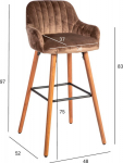 Bar chair ARIEL brown