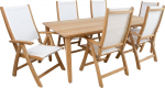 Dining set MALDIVE table, 6 foldable chairs