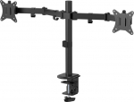 eSTUFF Befestigungskit (Clamping fixture for table, Tabletop hole, 2 VESA plates with quick release) - f&uuml;r 2 LCD-Displays - B&uuml;ro - Stahl, Kunststoff - Schwarz - screen size: 43.2-81.3 cm (17"-32")