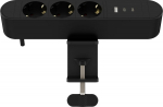MicroConnect Multi Desktop Power Socket 3, Ways Schuko, 1 x USB-A, 2 x