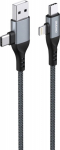 Kabel Dudao L20 Pro 4w1 USB-A / USB-C - Lightning / USB-C - czarny