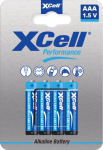 XCell Battery Performance Alkaline LR03 Micro AAA 4St