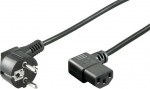 Wentronic Power Cord 3.0m, black, CEE 7/7 angle - C13 angle