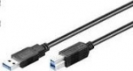 MicroConnect USB 3.2 Gen 1 A-B 3m M-M, Black