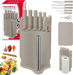 Klausberg KNIFE SET W STAND Z BOARD I WITH A GRIP NA TOWEL KB-7978