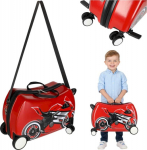 RoGer Children&rsquo;s Wheeled Travel Suitcase 30L Red Motor