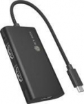 Adapter IcyBox USB Type-C 3x HDMI video outputs