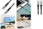 LogiLink USB-C 20 Gb/s, 100W 0.5m w braided black - kabel LogiLink USB 3.2 Gen2x2 Type C, C/M do C/M, 20 Gb/s, 100 W, 4K, LED, metal, czarny, 0.50m